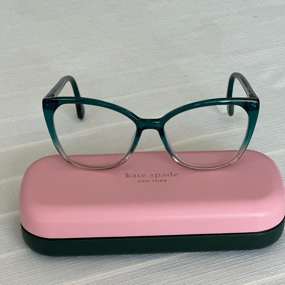 Kate Spade Teal and Pink Cat-Eye Glasses